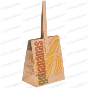 Paper Produce Customizable Market Stand Bag with Handle 